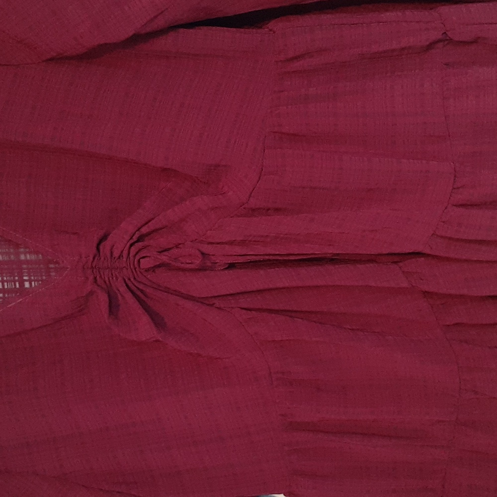 BNWT Glassons sz 12 maroon red long sleeve dress - Picture 9 of 10